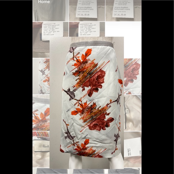 PAUL. SMITH Dresses & Skirts - PAUL SMITH FLORAL  SILK PENCIL SKIRT 42 6
